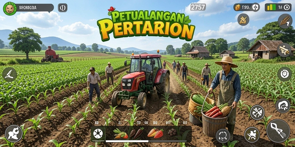 Tampilan menarik saat bermain game pertanian 2757.