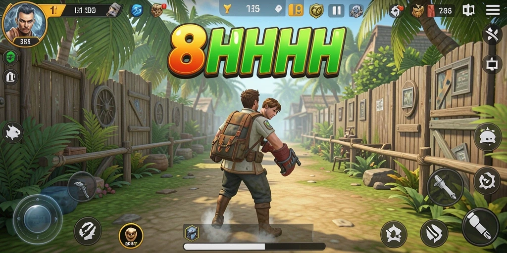 Tangkapan layar dari gameplay 8HHH yang menawan dan interaktif.