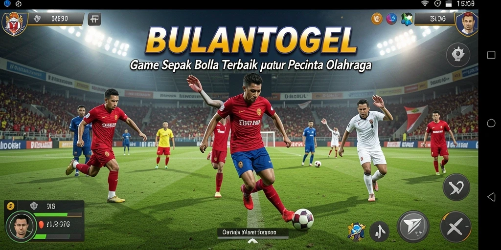 Screenshot gameplay menunjukkan aksi menegangkan di lapangan sepak bola.