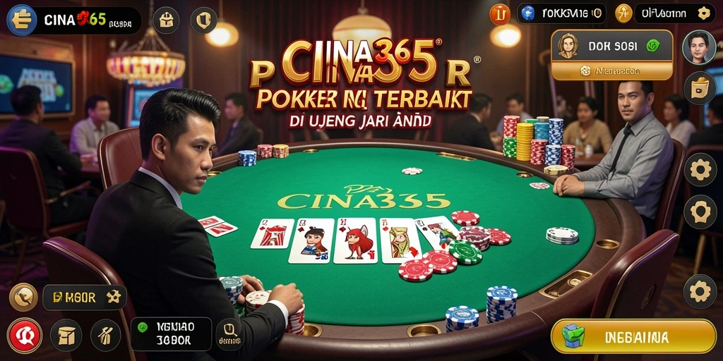 Tampilan visual menarik saat bermain Poker di CINA365.