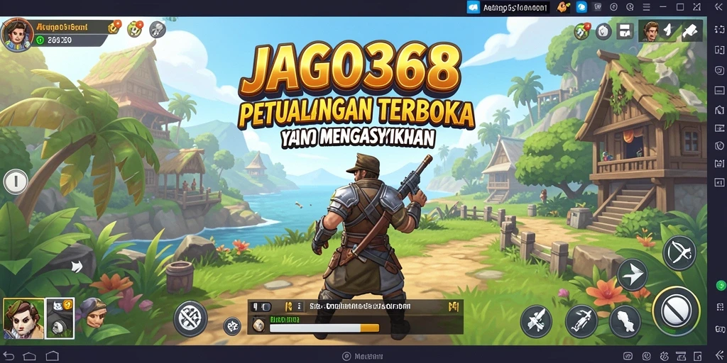 Screenshot JAGO368 yang menggambarkan aksi petualangan Open World yang seru.