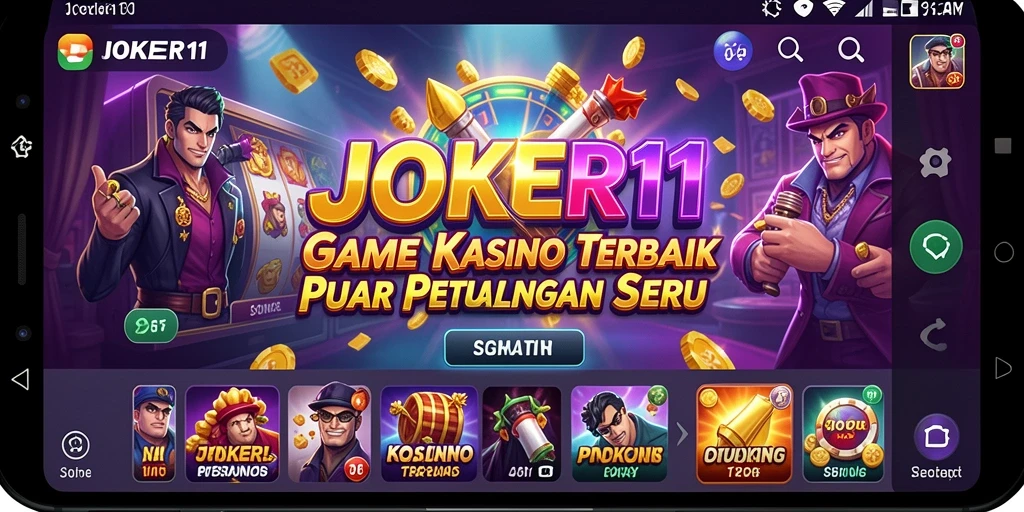 Tampilan gameplay seru di JOKER11 dengan banyak pilihan permainan Kasino.