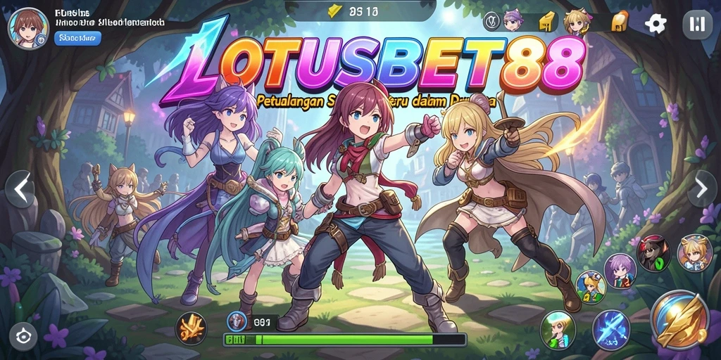 Screenshot gameplay LOTUSBET88 yang penuh aksi dan warna-warni.