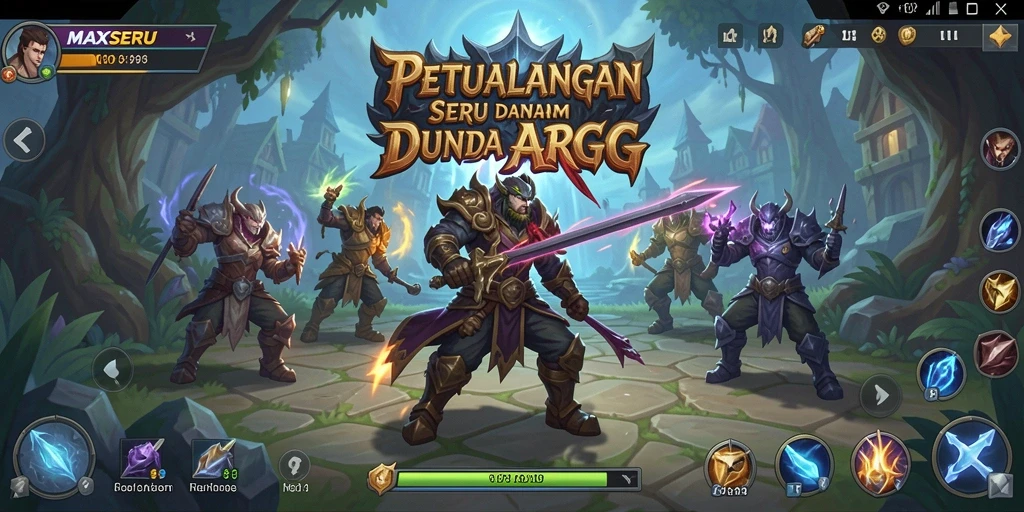 Screenshot gameplay MAXSERU menampilkan aksi pertarungan seru di dunia ARPG.