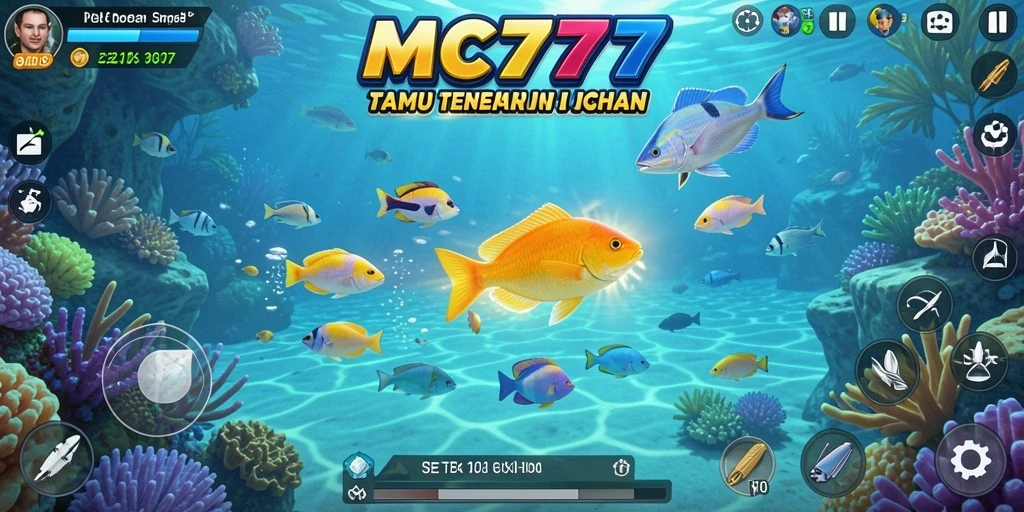 Tampilan gameplay Tembak Ikan yang seru di MC777.