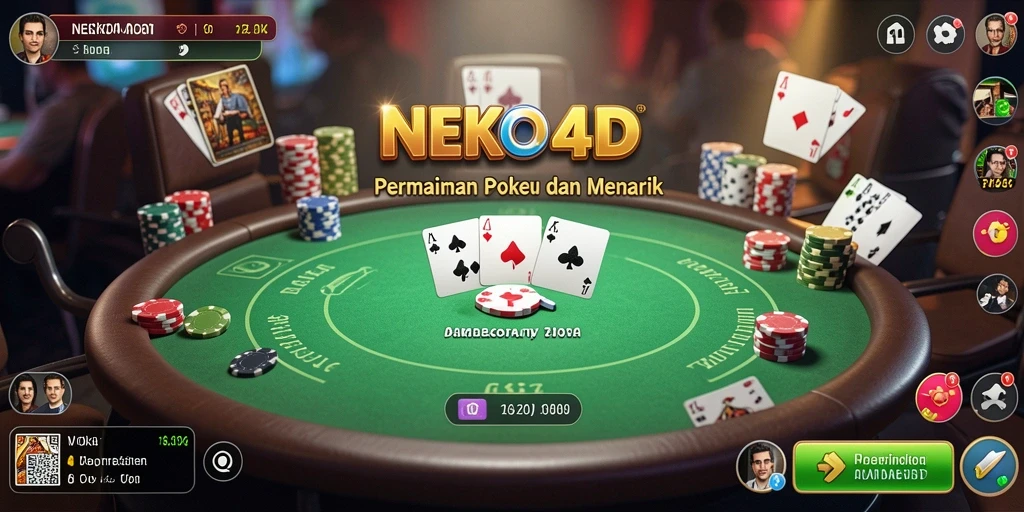 Tampilan gameplay seru di NEKO4D dengan berbagai mode poker.
