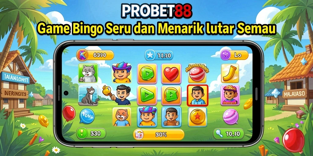 Tampilan menarik dari gameplay Bingo yang seru di PROBET88.