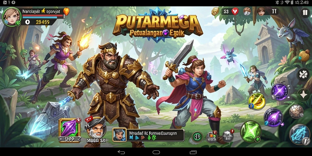 Gameplay RPG seru di PUTARMEGA dengan grafis yang memukau.