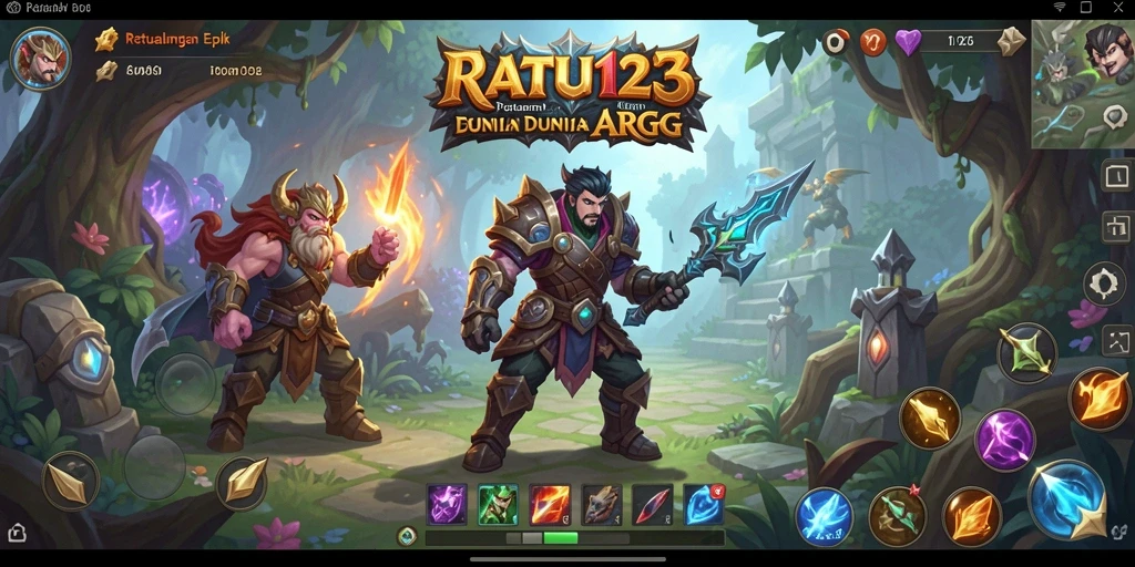 Screenshot gameplay dari RATU123 menampilkan pertarungan epik dalam dunia ARPG.