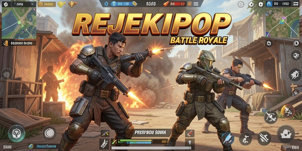 Screenshot gameplay menampilkan aksi seru di arena Battle Royale.
