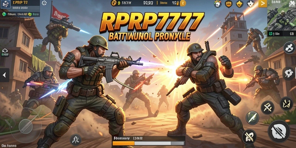 Tampilan aksi gameplay intens saat pertarungan Battle Royale.