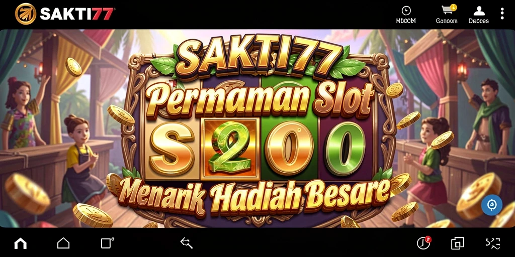 Tampilan gameplay menarik SAKTI77 dengan berbagai tema slot.