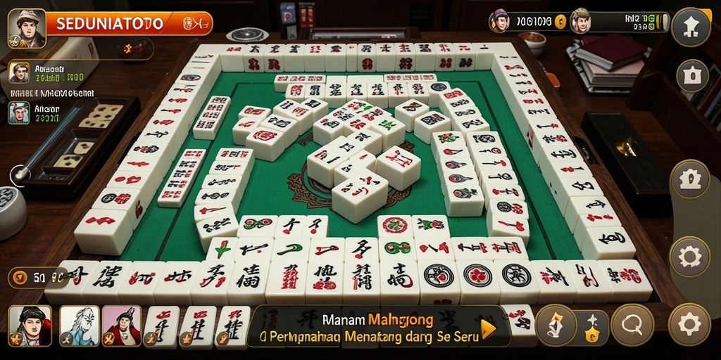 Screenshot utama SEDUNIATOTO dengan tampilan ubin Mahjong yang menawan.