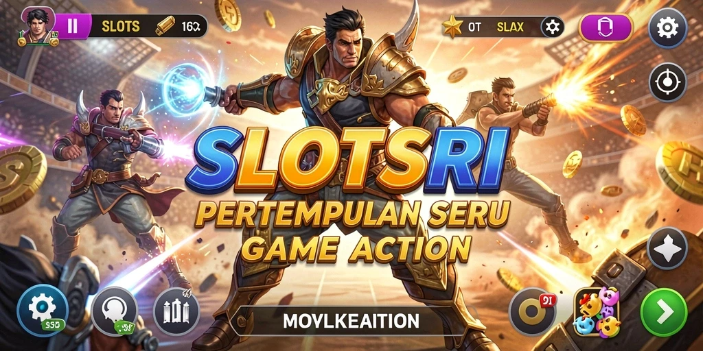 Tangkapan layar menunjukkan gameplay seru SLOTSRI dengan aksi pertarungan yang intens.