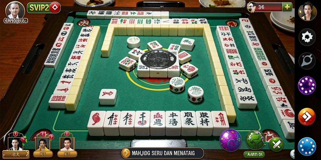 Tampilan permainan Mahjong yang menarik dan interaktif di SVIP2.