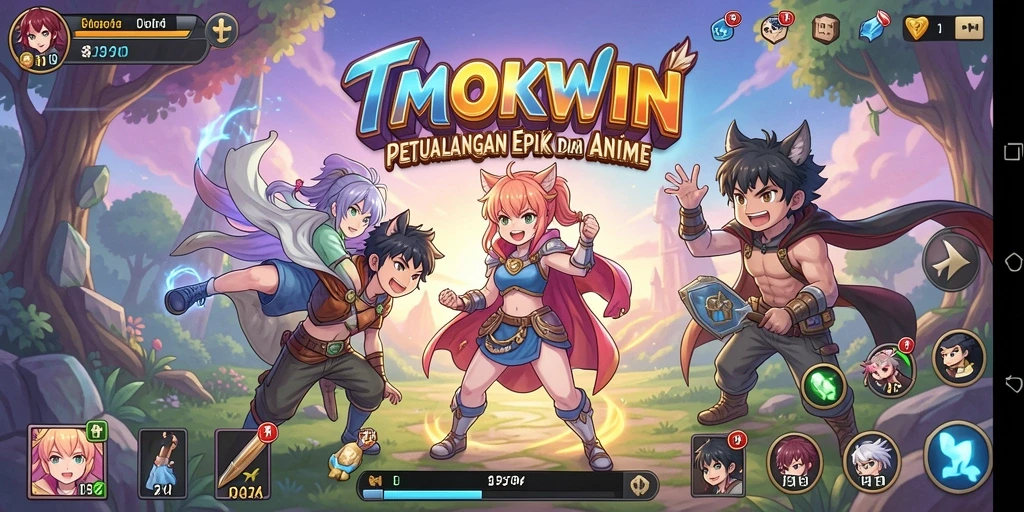Tangkapan layar dari gameplay TMOKWIN menampilkan aksi bertarung yang dramatis.