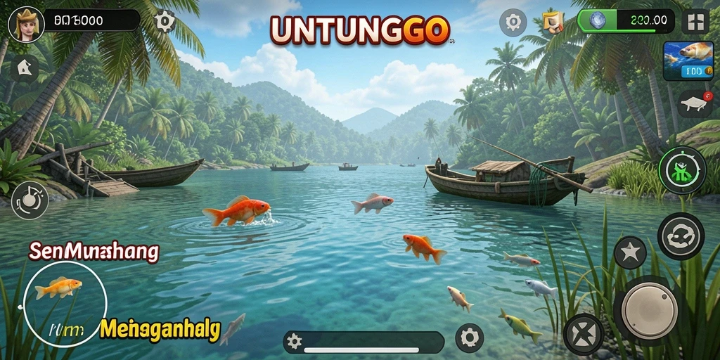 Menampilkan gameplay seru dengan pengalaman memancing yang nyata.