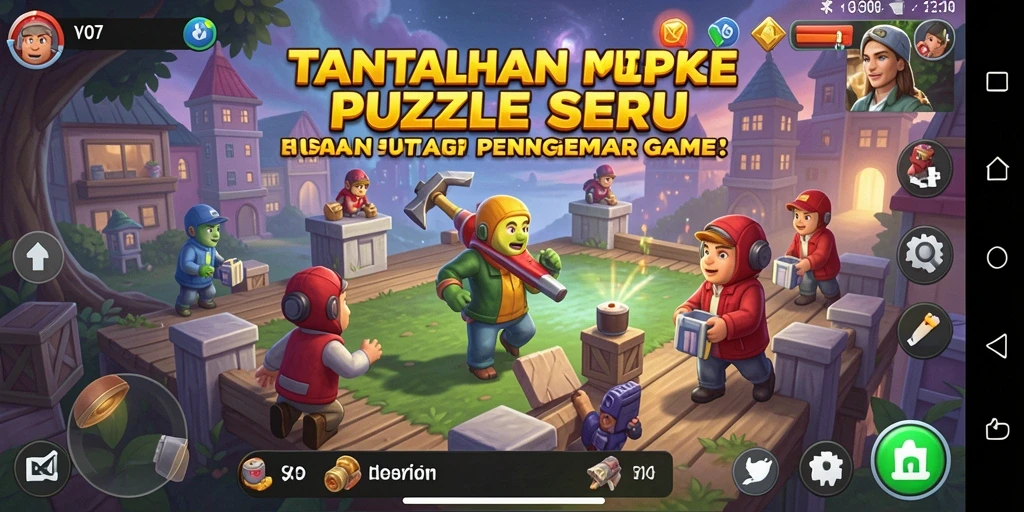 Tangkapan layar gameplay V07 dengan teka-teki yang menarik.