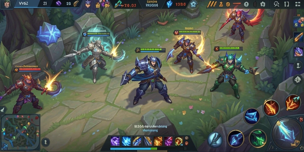 Tampilan gameplay seru dalam pertempuran di VV62.