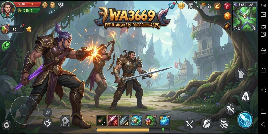Tampilan gameplay menakjubkan dari WA369 dalam aksi RPG.